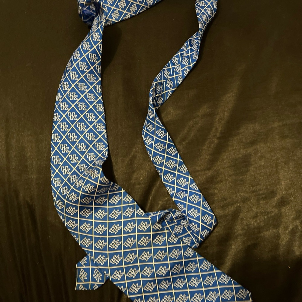 Elegant Blue Geometric Men's Tie university of Kentucky checkered licensed